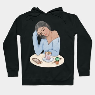 Cafe girl (3) Hoodie